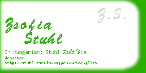 zsofia stuhl business card